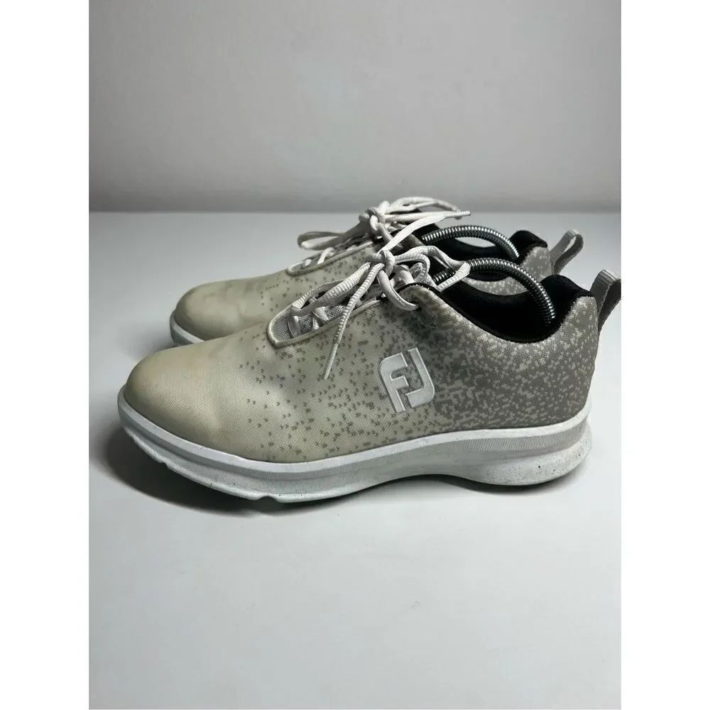 FootJoy Athletic Comfort Spikeless Golf Sneaker Shoes Women's Size 8,5W White
